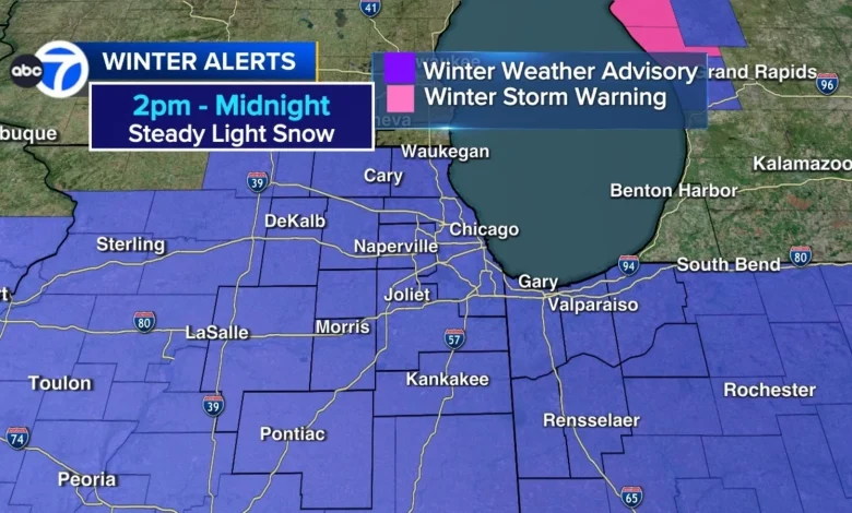 Chicago weather forecast: More snow for PM commute Monday | O'Hare, Midway airports recover from weekend flight cancellations