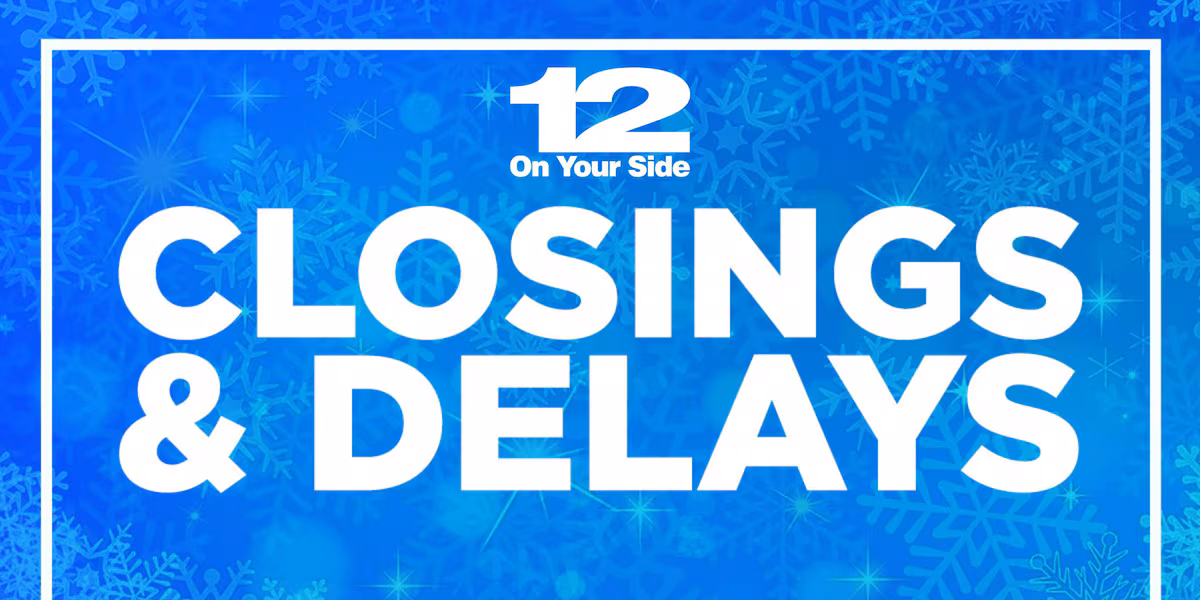 Closings and delays for Tuesday, Dec. 9