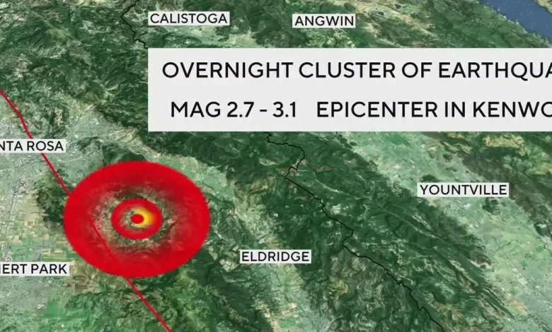 Cluster of small earthquakes strikes near Kenwood in Sonoma County overnight