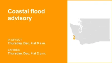 Coastal flood advisory issued for South Washington Coast for Thursday