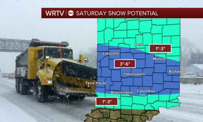 County-by-county: Saturday snowfall potential across Central Indiana
