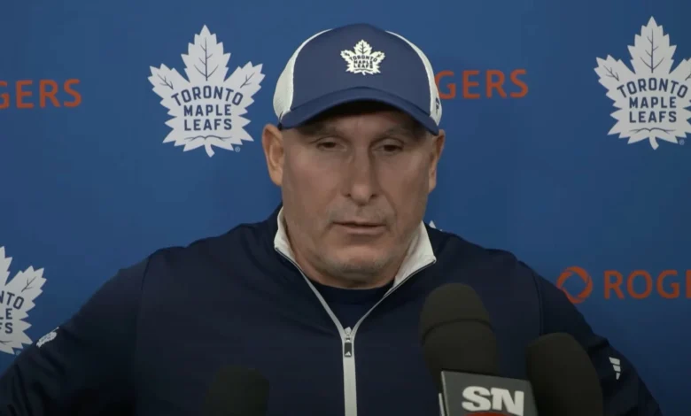 Craig Berube on Matias Maccelli sitting out games as a healthy scratch: "We put him in the Washington game, and there wasn't a lot there... I thought he struggled... We won the last couple, so I'm not going to change the lineup"