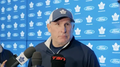 Craig Berube on whether Anthony Stolarz's season is in jeopardy: "I wouldn't go there, but he's not going to be on the ice any time soon"