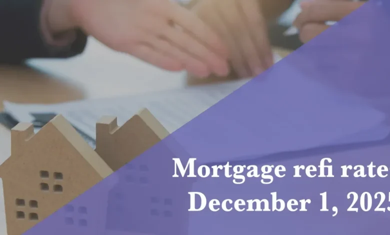 Current refi mortgage rates report for Dec. 1, 2025