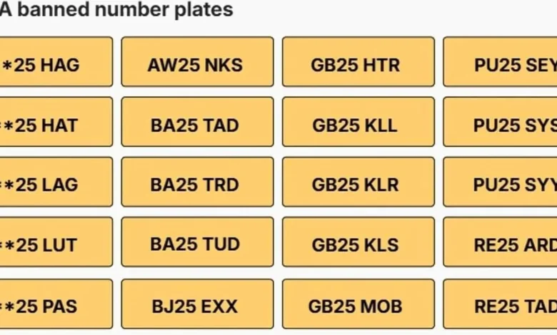 DVLA 2026 Number Plate Bans: Full List and Why They Matter for Drivers