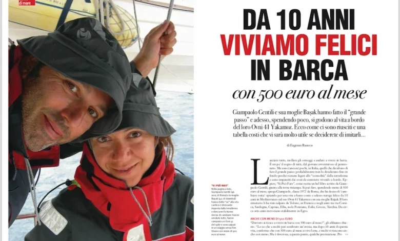 Da dieci anni in barca con 500 euro al mese: la vita di Giampaolo e Başak