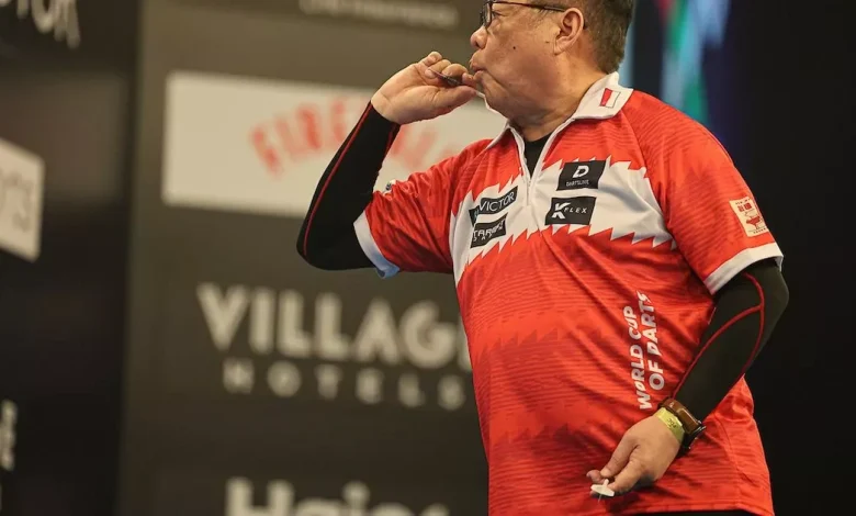 Darts pensioner Paul Lim the oldest slinger in town as he hunts win at 71