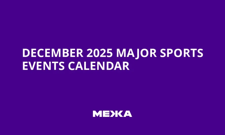 December 2025 Major Sports Events Calendar