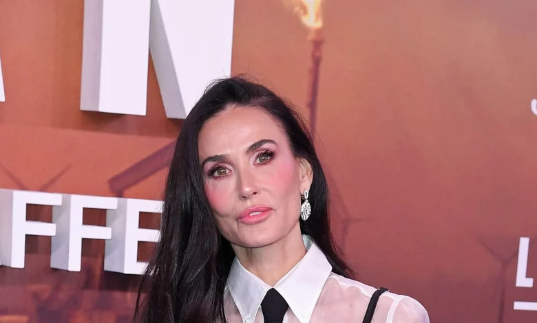 Demi Moore Modernizes the Little Black Dress for Party Season