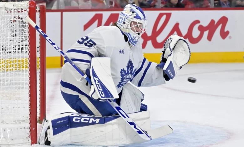 Dennis Hildeby's emergence is putting real pressure on the Maple Leafs' Woll-Stolarz duo