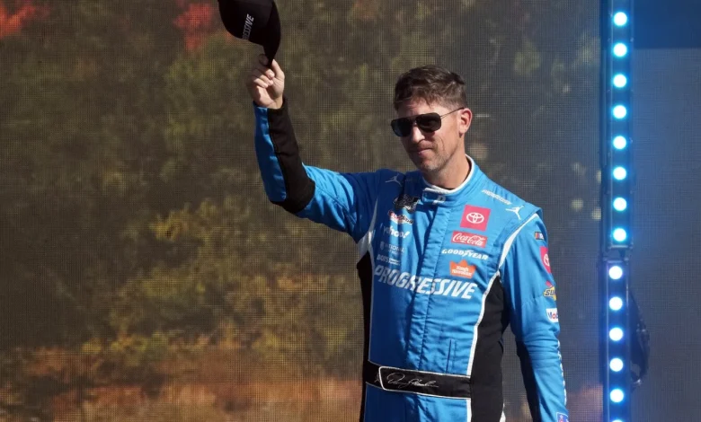 Denny Hamlin breaks down in tears as the first witness testifying at NASCAR antitrust trial