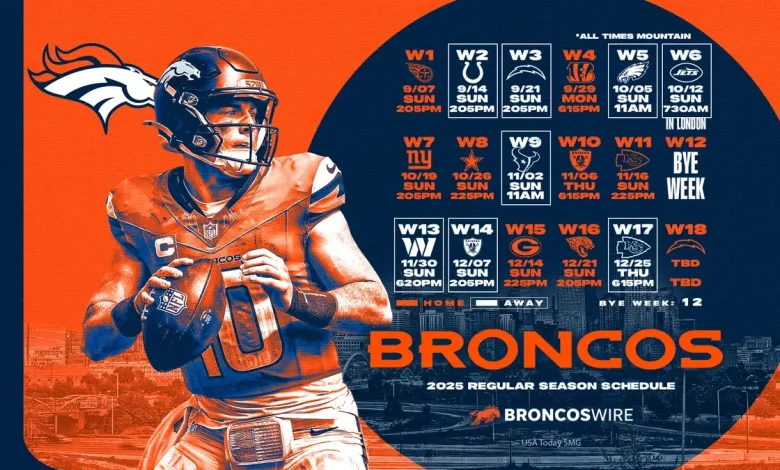Denver Broncos 2025 schedule: 6 remaining games