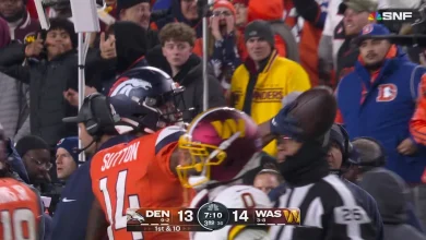 Denver Broncos quarterback Bo Nix's 31-yard launch finds wide receiver Courtland Sutton wide open