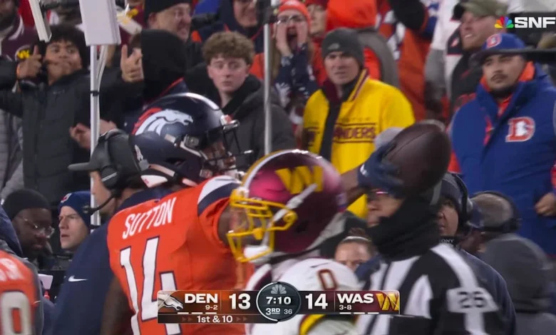 Denver Broncos quarterback Bo Nix's 31-yard launch finds wide receiver Courtland Sutton wide open