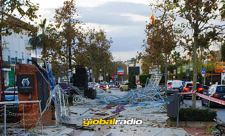 Devastation In La Cala As Christmas Lights Destroyed