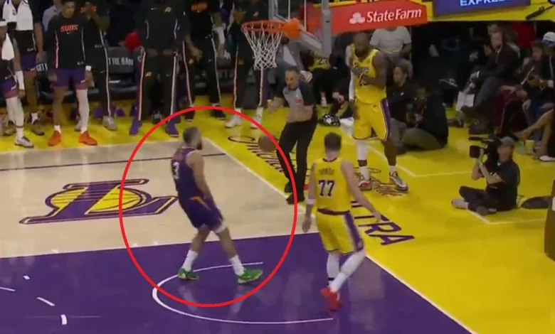 Dillon Brooks taunts LeBron James during their game