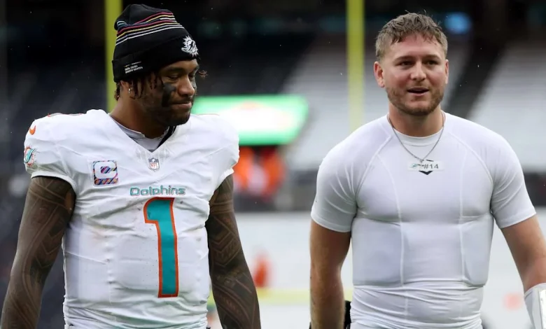 Dolphins benching Tua Tagovailoa, to start rookie Quinn Ewers at QB vs. Bengals