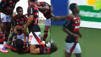 Douglas Telles abre o placar e Flamengo lidera contra o Mirassol no primeiro tempo