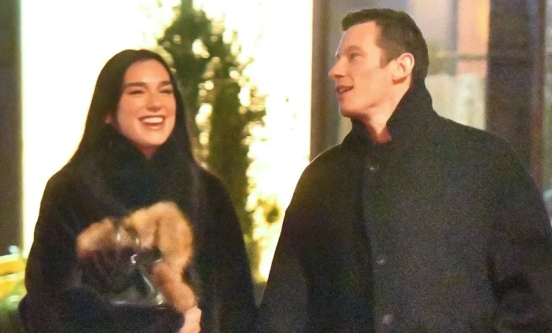 Dua Lipa Bundles Up in Fur Coat for Dinner Date with Callum Turner in NYC
