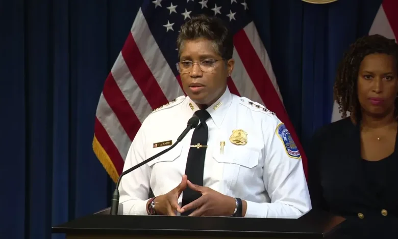 Emotional sendoff as DC police chief steps down as crime data probe looms