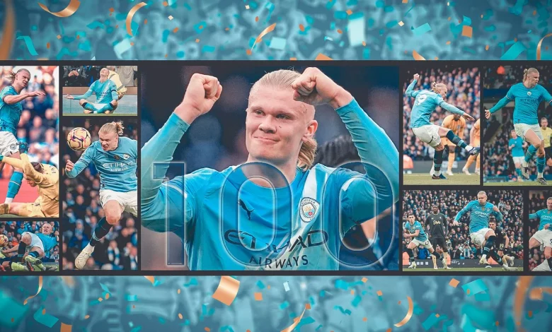 Erling Haaland smashes 100th Premier League goal record in fastest ever time - with Alan Shearer's top goalscorer spot in his sights