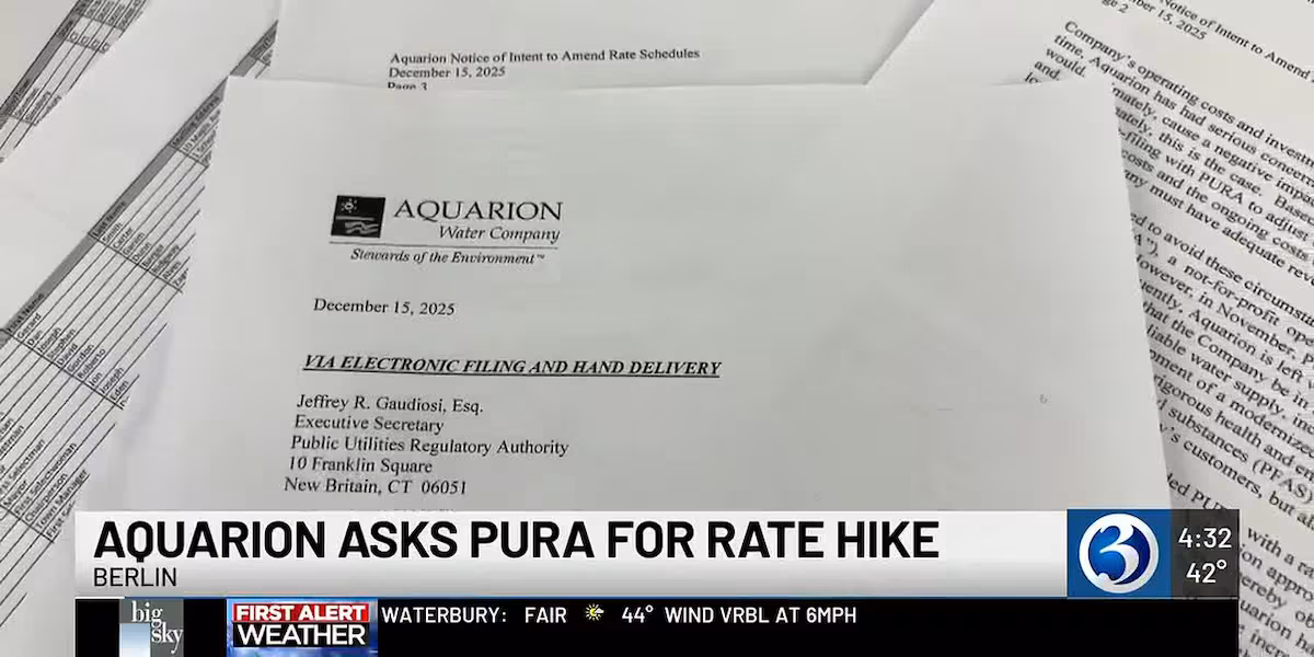 Eversource seeks $88 million rate hike for Aquarion water customers