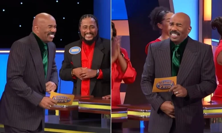 'Family Feud' host Steve Harvey absolutely loses it after hearing answers about Christmas