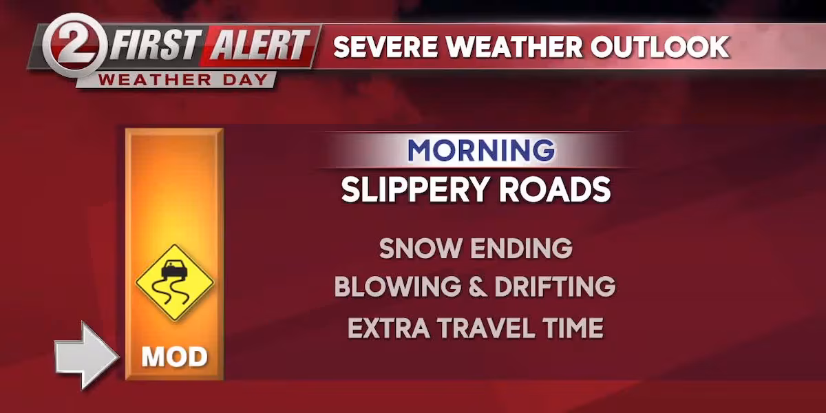 First Alert Weather Day: Snow ending but slippery morning travel