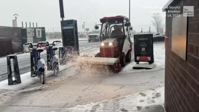 First Snow Falls In NYC