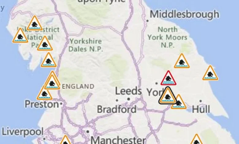 Flood alerts issued for East Yorkshire