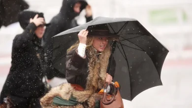 Flood warnings issued as wet and windy weather sweeps parts of UK