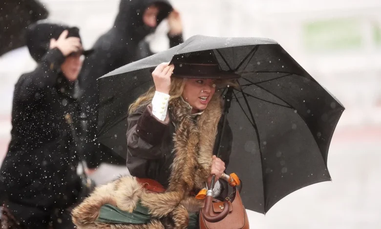 Flood warnings issued as wet and windy weather sweeps parts of UK