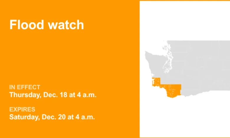 Flood watch issued for Southwest Washington from Thursday to Saturday