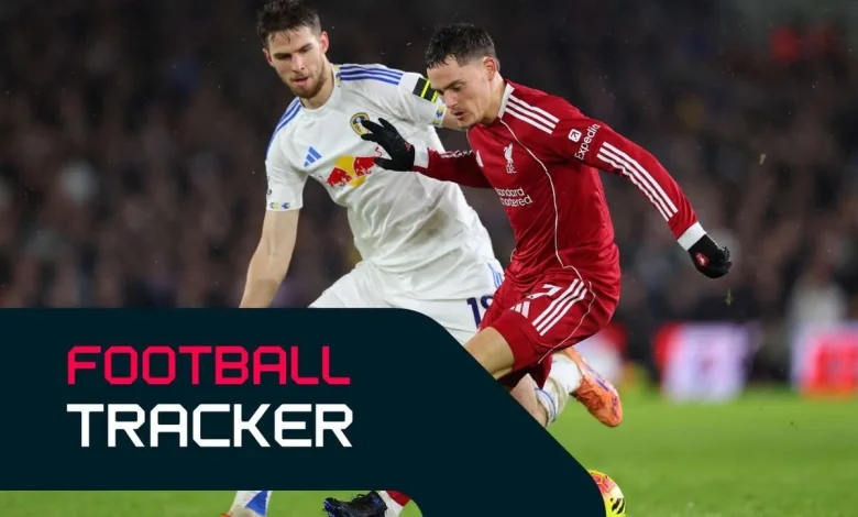 Football Tracker: Ekitike scores brace for Liverpool at Leeds, Barca thrashing Betis