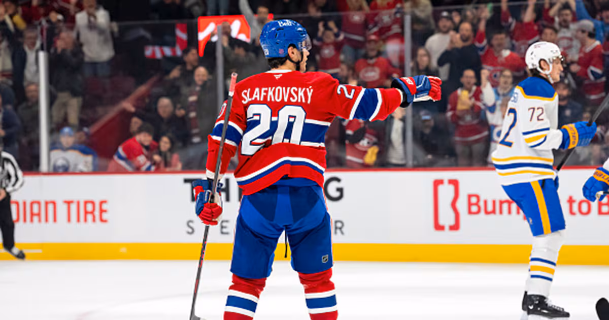 'For a big guy, he just moves so well': Habs happy with Slafkovský's impact