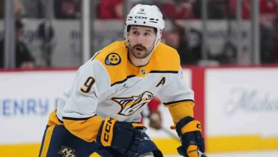 Forsberg's hat trick leads Predators to victory over Blues