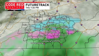 Freezing rain and snow possible as winter mix threatens Middle Tennessee late Thursday