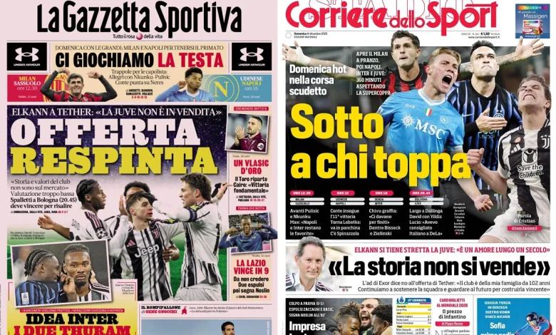 Gallery: ‘Hot Sunday for Scudetto, ‘Milan first’ – Today’s front pages in Italy