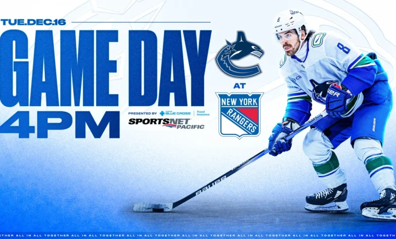 Game Notes: Canucks at Rangers