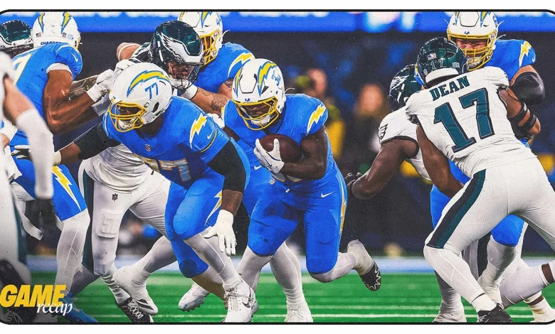 Game Recap: Chargers Outlast Eagles in Overtime as Tony Jefferson Gets Game-Winning INT