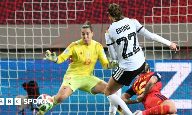 Germany 0-0 Spain: Cata Coll thwarts Germany in first leg of Women's Nations League final