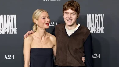 Gwyneth Paltrow Poses With Son Moses Martin & Husband Brad Falchuk at ‘Marty Supreme’ L.A. Premiere!