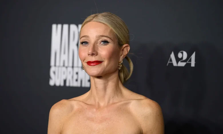 Gwyneth Paltrow Wears Absolutely Nothing Under Her Plunging, Rich-Mom Coded Blazer and Matching Trousers