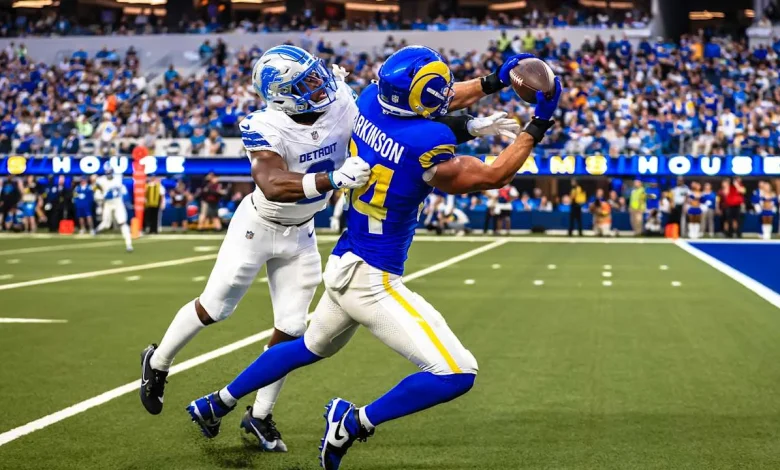 HIGHLIGHTS: Rams TE Colby Parkinson with a 26-yard touchdown catch against the Lions