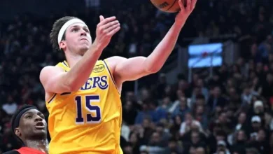 Hachimura hits 3 at buzzer on pass from James as Lakers beat Raptors 123-120