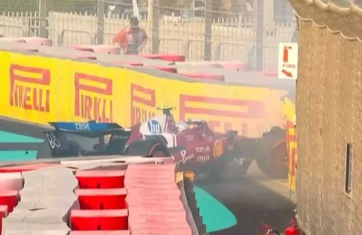 Hamilton causes red flag after FP3 crash at the Abu Dhabi Grand Prix