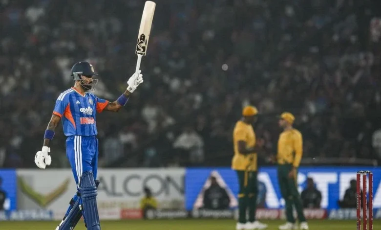 Hardik Pandya records second fastest T20I fifty for India in Ahmedabad