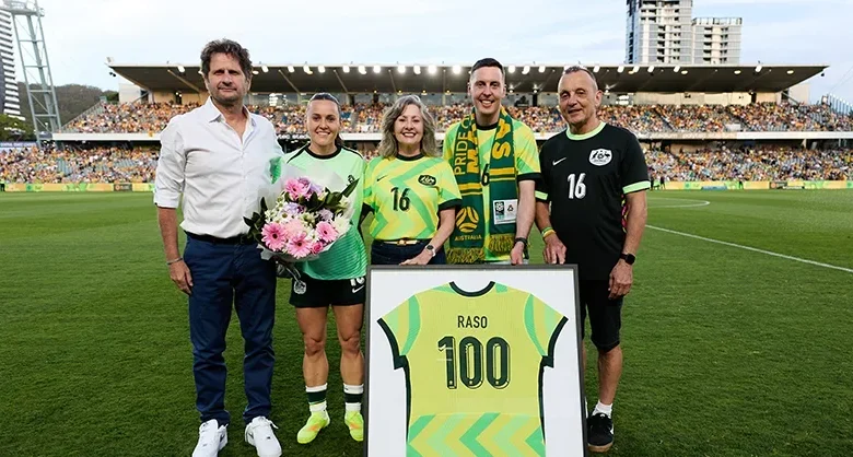 Hayley Raso Inspires Future Generations After Reaching 100 Matildas Caps