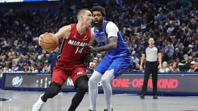 Heat goes cold on threes, loses at Dallas. Takeaways and details