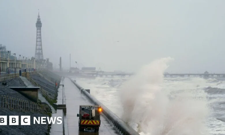 Heavy rain may cause disruption and floods in north-west England